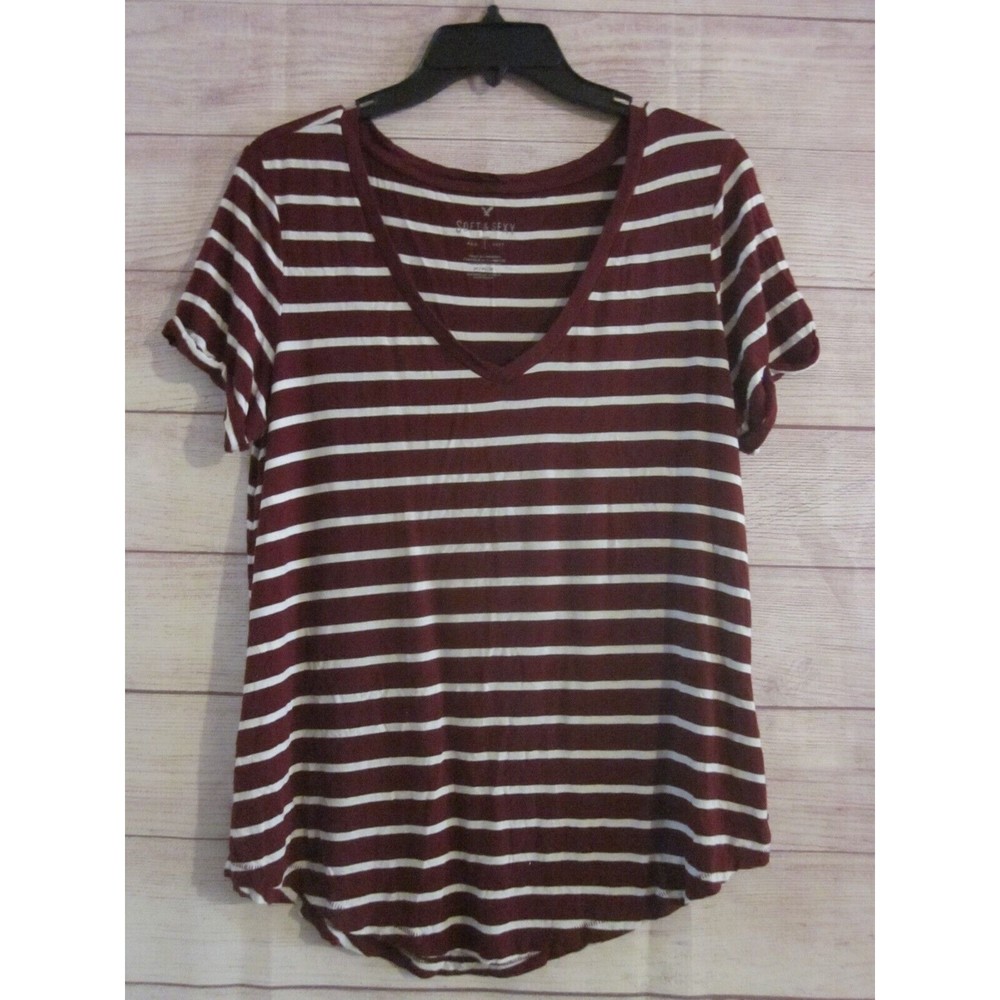 American Eagle Soft Sexy Women's Size Medium  Short Sleeve Shirt Striped